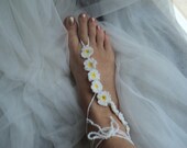 Crochet Barefoot Sandal,Wedding, Sexy Foot Jewelry,Anklet,Toe Ring,Gypsy,Yoga,Thong,,Bridal,Beach,Summer, Lace Sandals.