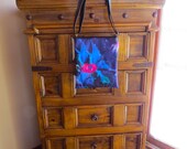 Flower, Spring, Sling Bag, shoulder bag, blue and red flowers, Sling bag, flower Sling bag, blue sling bag