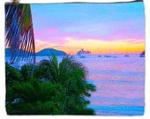 This bag will not ship until  June 10th, cruise ship, palm trees, sunset, beach, Mexico travel bag