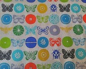 Sale Echino Fabric Fall 2012 Insect in Natural / Multi for Kokka Japanese Fabric - 1 Yard