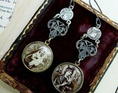 SALE:  Antique French Reliquary Earrings, Mater Creatoris, by RusticGypsyCreations