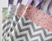 CHOOSE YOUR OWN floral colorblock chevron market tote bag