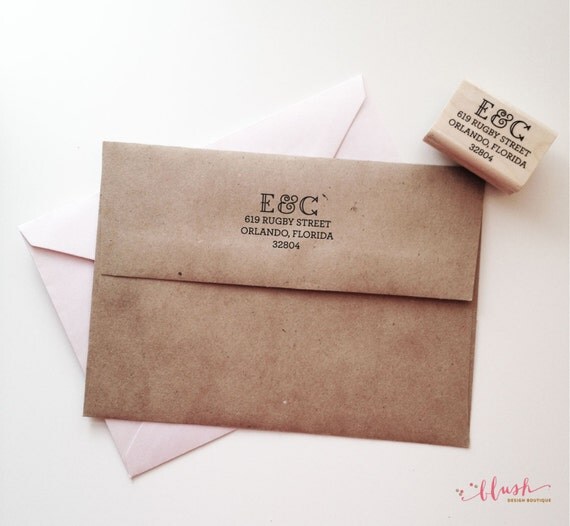 Custom Return Address Stamp - 2.5x1" Wooden Rubber Custom Stamp - Moving Announcement Il_570xn