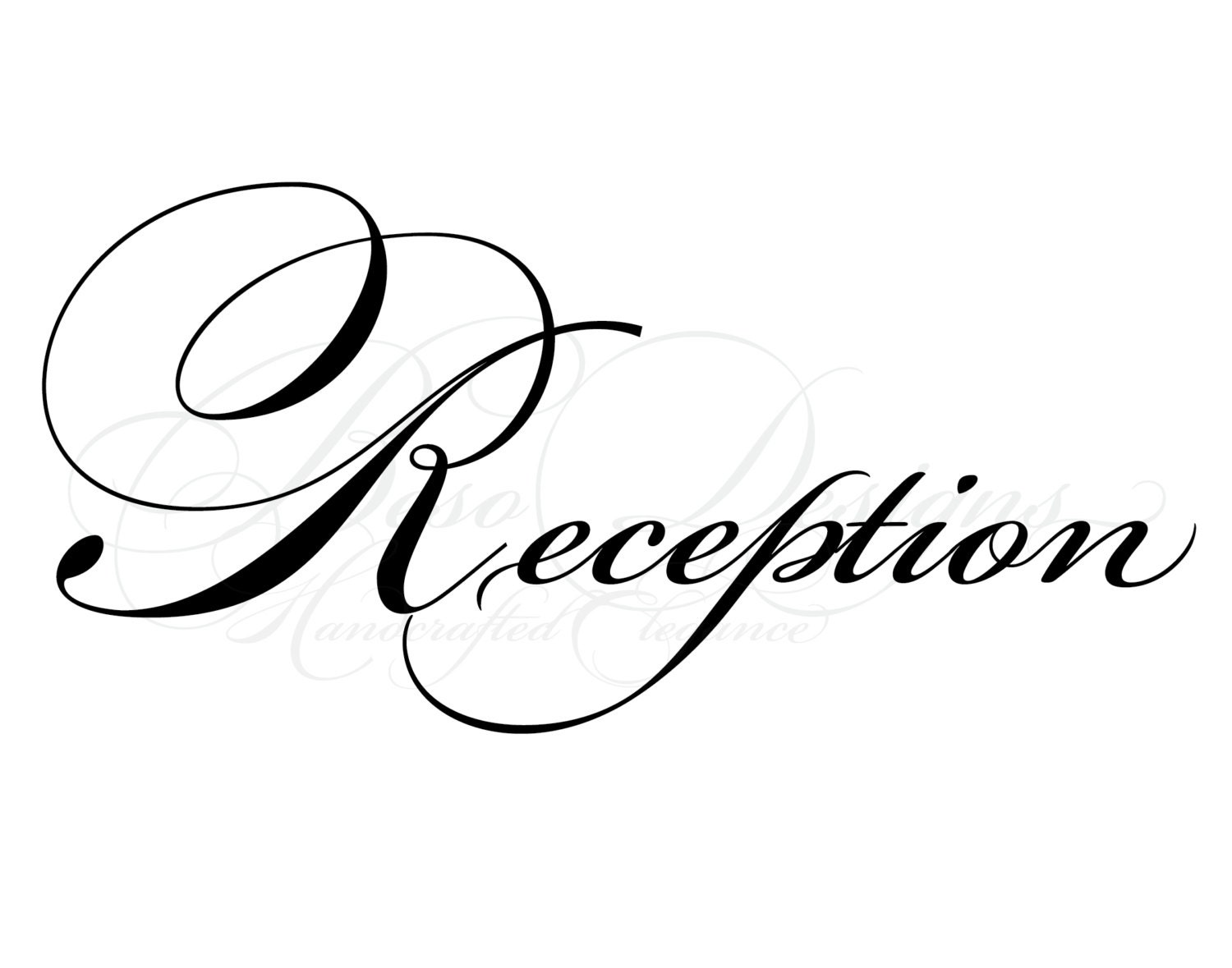 Instant Download Digital 11 x 14 Wedding Reception Sign Black Font