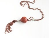 Heart necklace with Red Aventurine