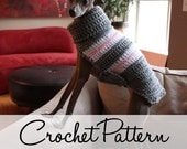 Instant Download - PDF Crochet Pattern for Small Breed Dog Sweater and Snood