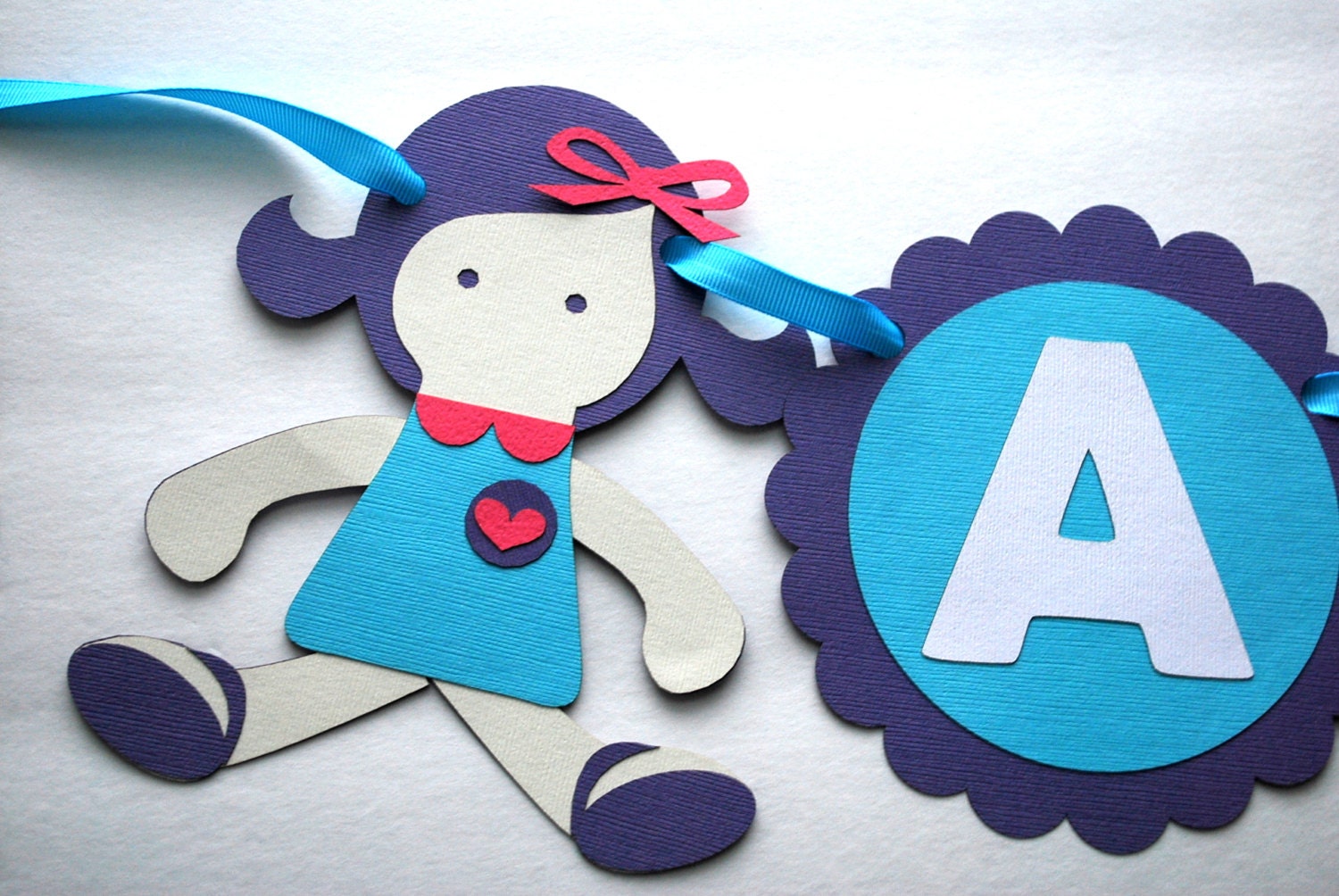 Doll NAME Banner, Personalized NAME Girl Birthday Banner A586