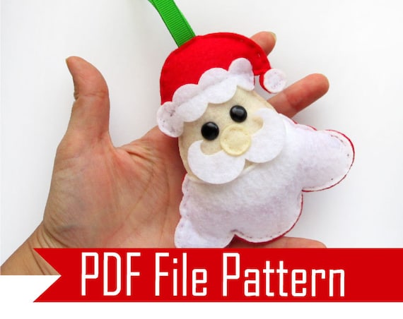 Santa Claus PDF Sewing Pattern , Christmas Ornament A492 Il_570xn