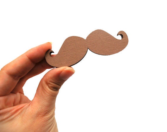 24 Mustache Die Cut, Imperial Style Mustache 3 Inch by 1 inch - A467