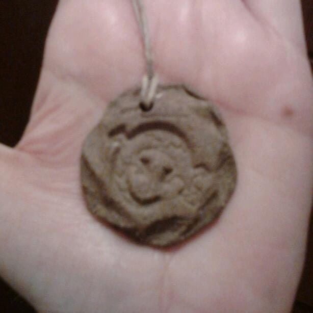 Aromatherapy Diffuser Pendant  Lizard Stoneware Necklace