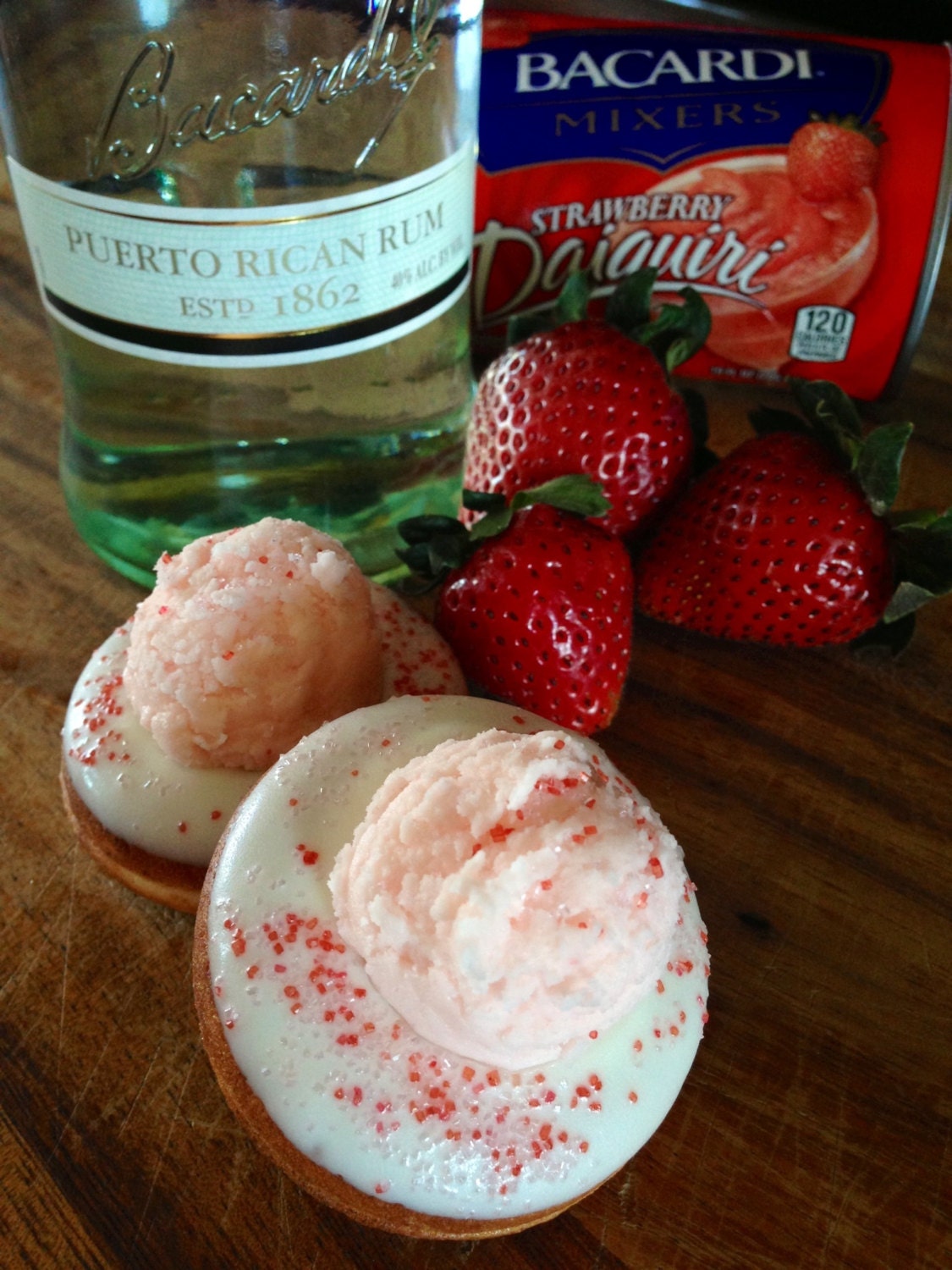 Strawberry Daiquiri Mini Donuts