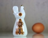 Rooster - lovely salt or pepper shaker, made in Soviet Union, Riga Porcelain Factory, 70s