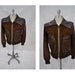 vintage leather jacket 1970s bomber flight jacket hipster golden bear