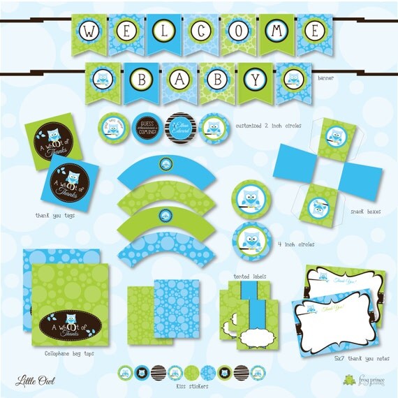 Little Owl Baby Shower - Custom DIY Il_570xn
