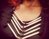 Native American Breastplate Necklace recycled leather