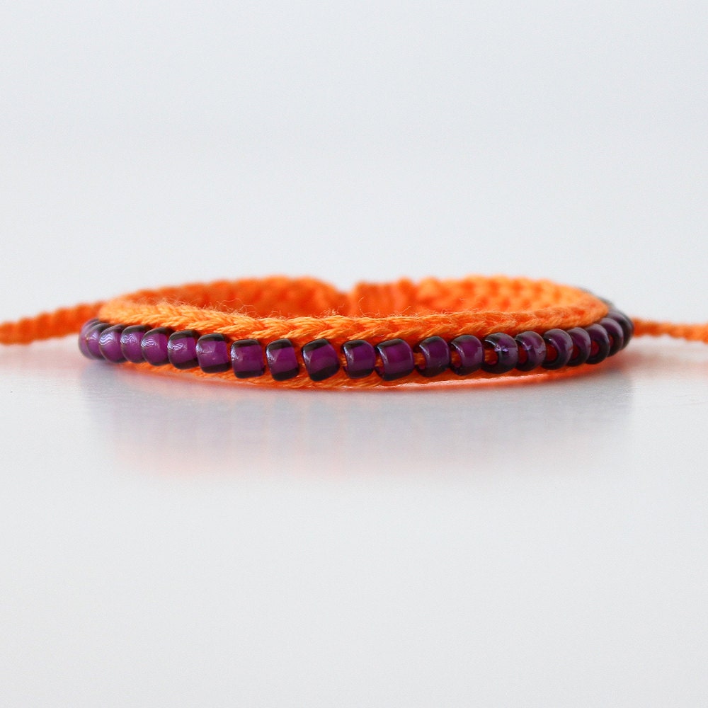 SALE Friendship Bracelet, Crocheted Bracelet, Its me Mary Bracelet, Beaded Bracelet, Summer Jewelry