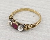 Vintage Gold and Ruby Victorian Engagement Ring