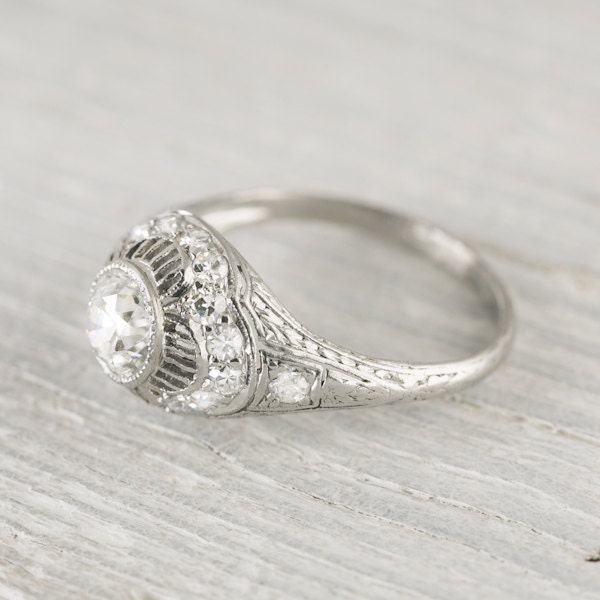 Vintage .74 Carat Art Deco Engagement Ring