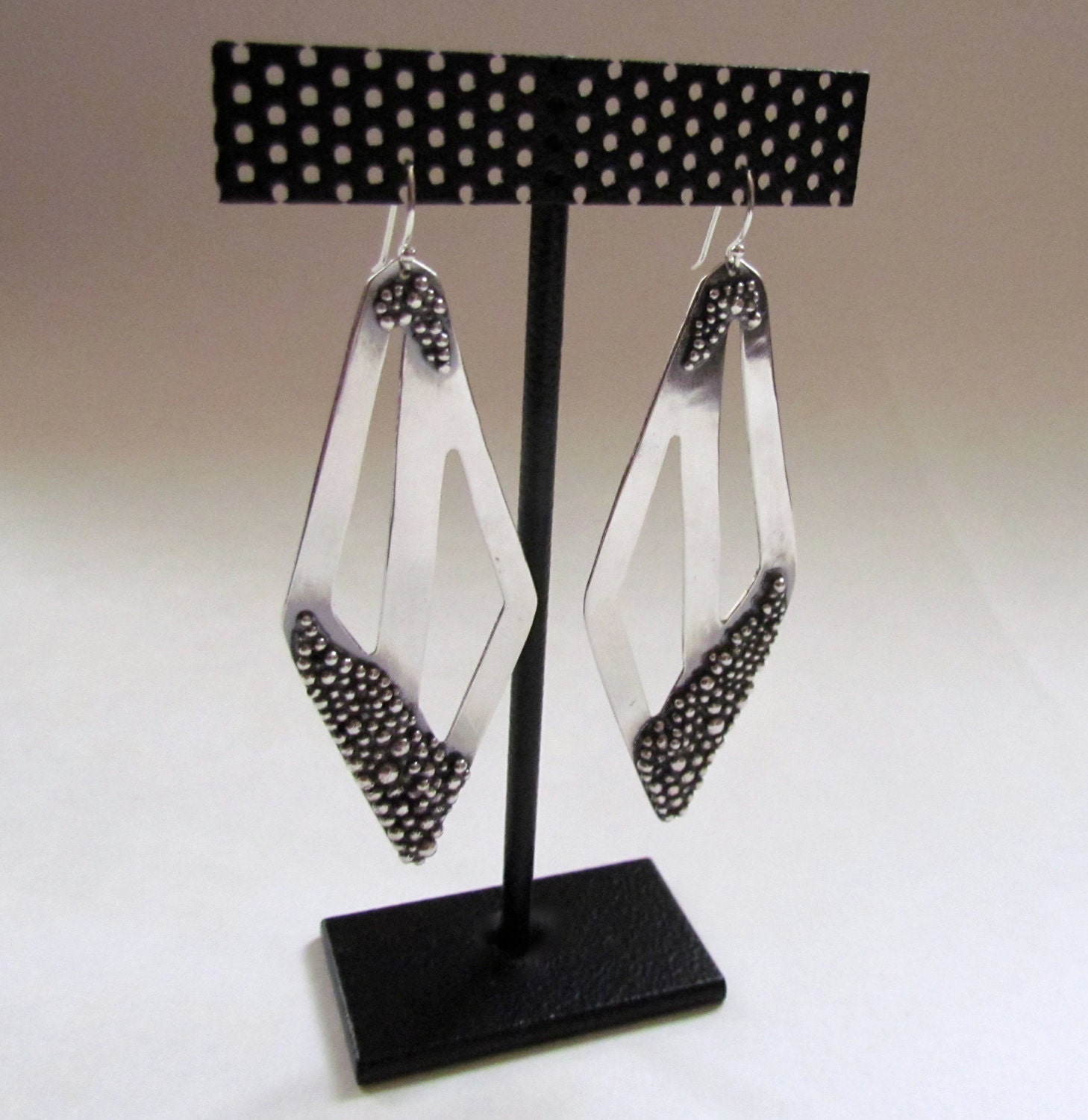 Sterling Silver Pane Chandelier Earrings