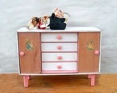 Super Cute 1940s-50s Doll Dresser - Child's Play Wardrobe