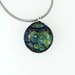 Dichroic Glass Black Green Pendant