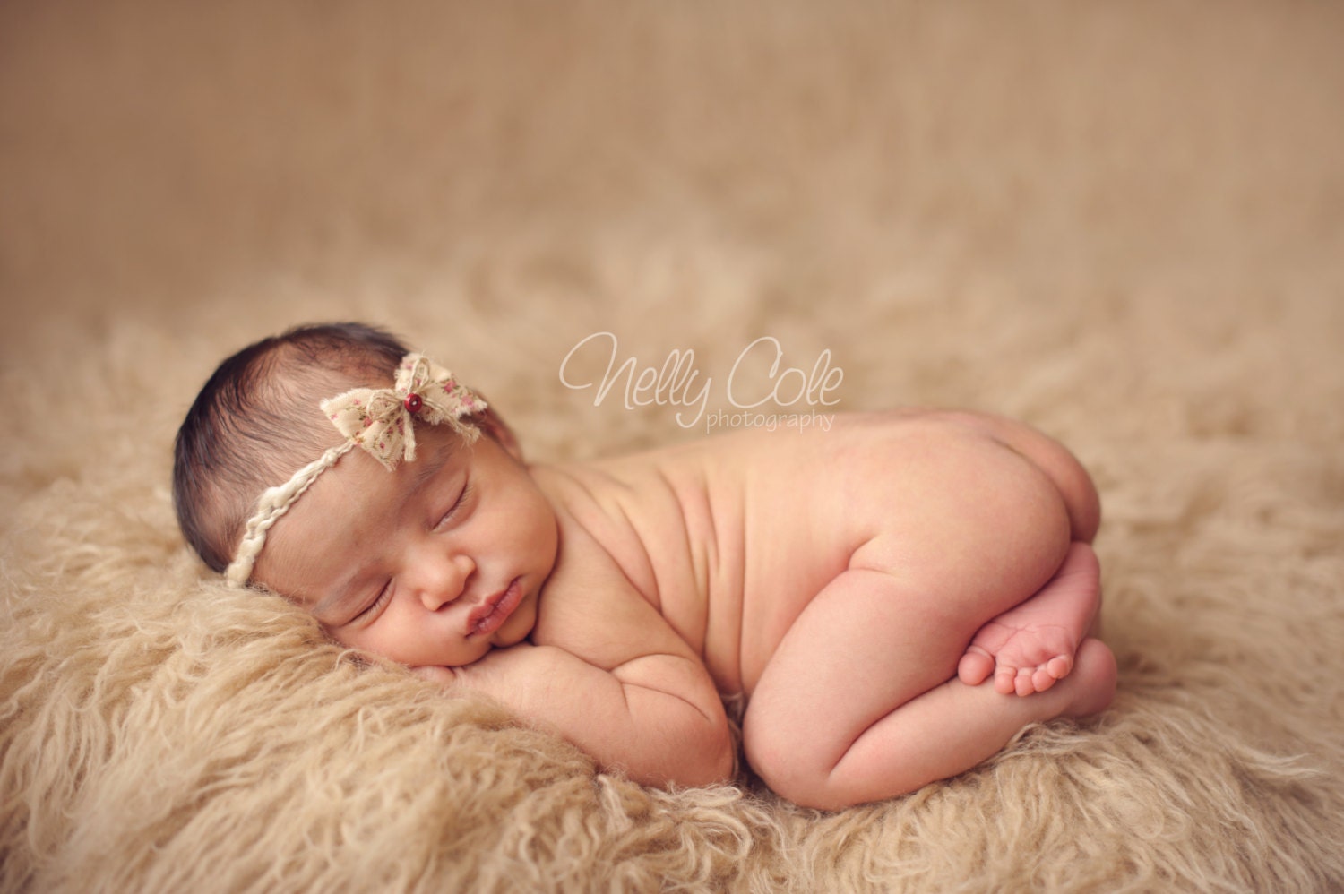 Vintage Rose Fabric Bow Headband