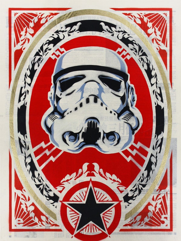 Stenciled Stormtrooper Print
