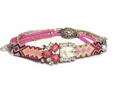 RESERVED - Custom listing for Jennifer only for 1 long a-symmetrical friendship bracelet necklace in ombre pink