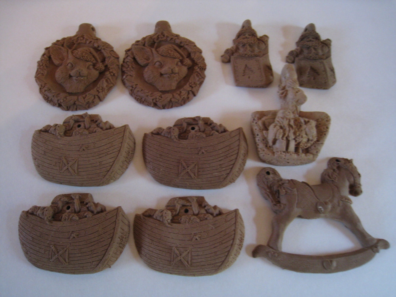 10 Necklace Flats Pecan Shell Resin Ready to Paint