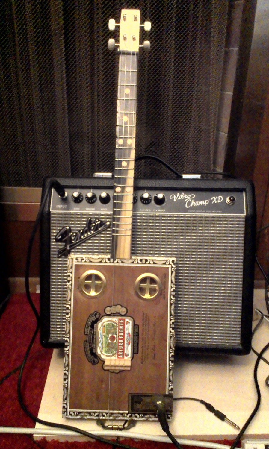Handmade electric Cigar Box Guitar