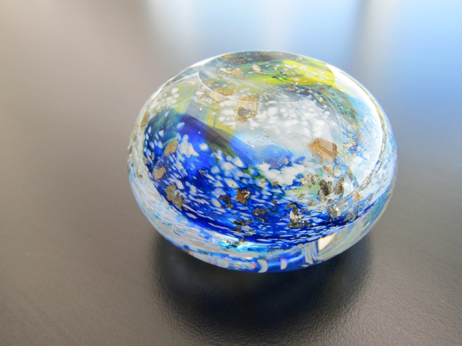Glass Earth Paperweight - nautical2004