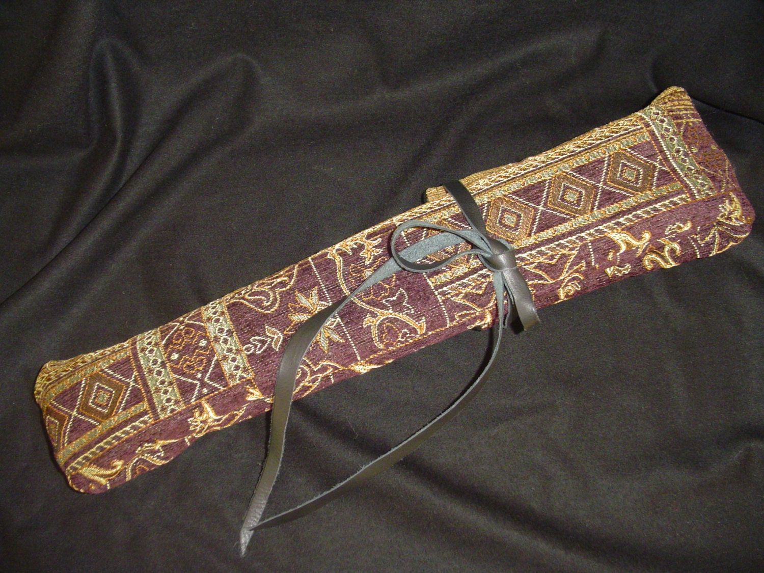 Tapestry Native Flute Whistle Shakuhachi Drumstick Bag Pennywhistle Case - ADJUSTABLE  27 x 4