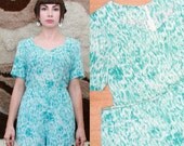 Vintage 60s Twin Set Top and Short Medium-Large