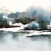 Morning Lake - Original Watercolor Painting