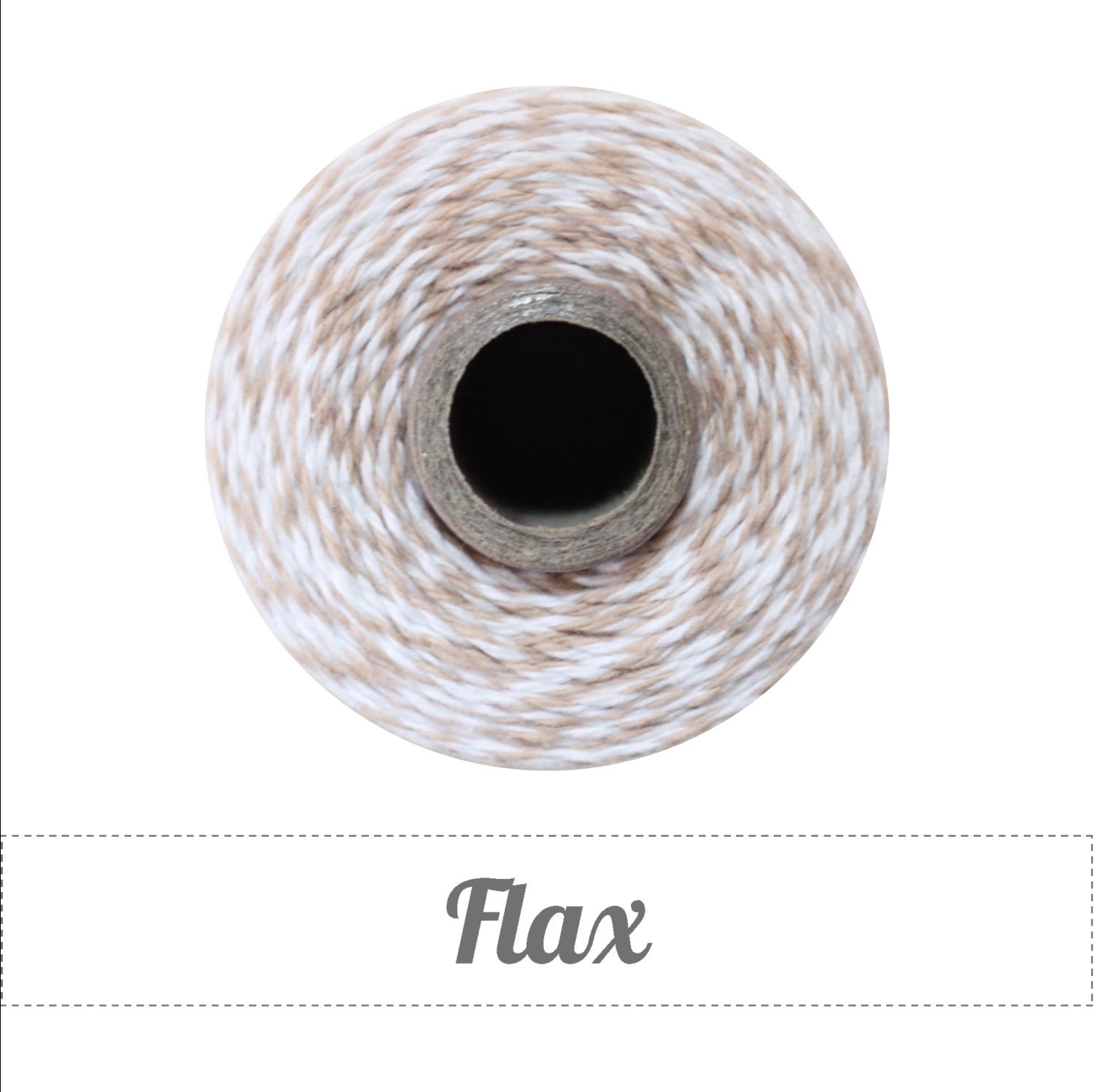 Flax - Light Brown (Kraft) and White Baker's Twine by The Twinery - 240 yards