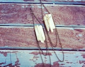 White Howlite and Chain Chandelier Earrings