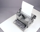 typewriter popup  card with keys