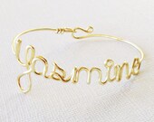CUSTOM Name Bangle - Silver, Gold or Copper