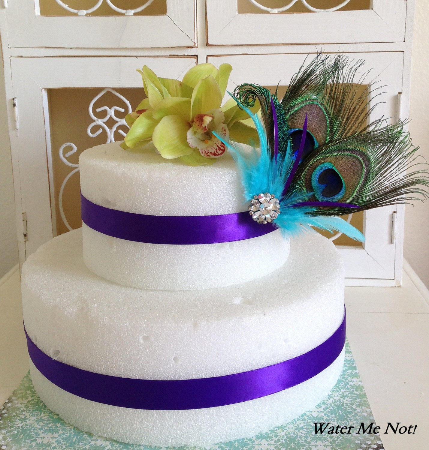 1 Piece - Peacock Cake Decoration-Customize this  for your Peacock Wedding