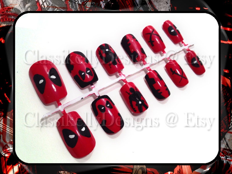 Deadpool Nail Set