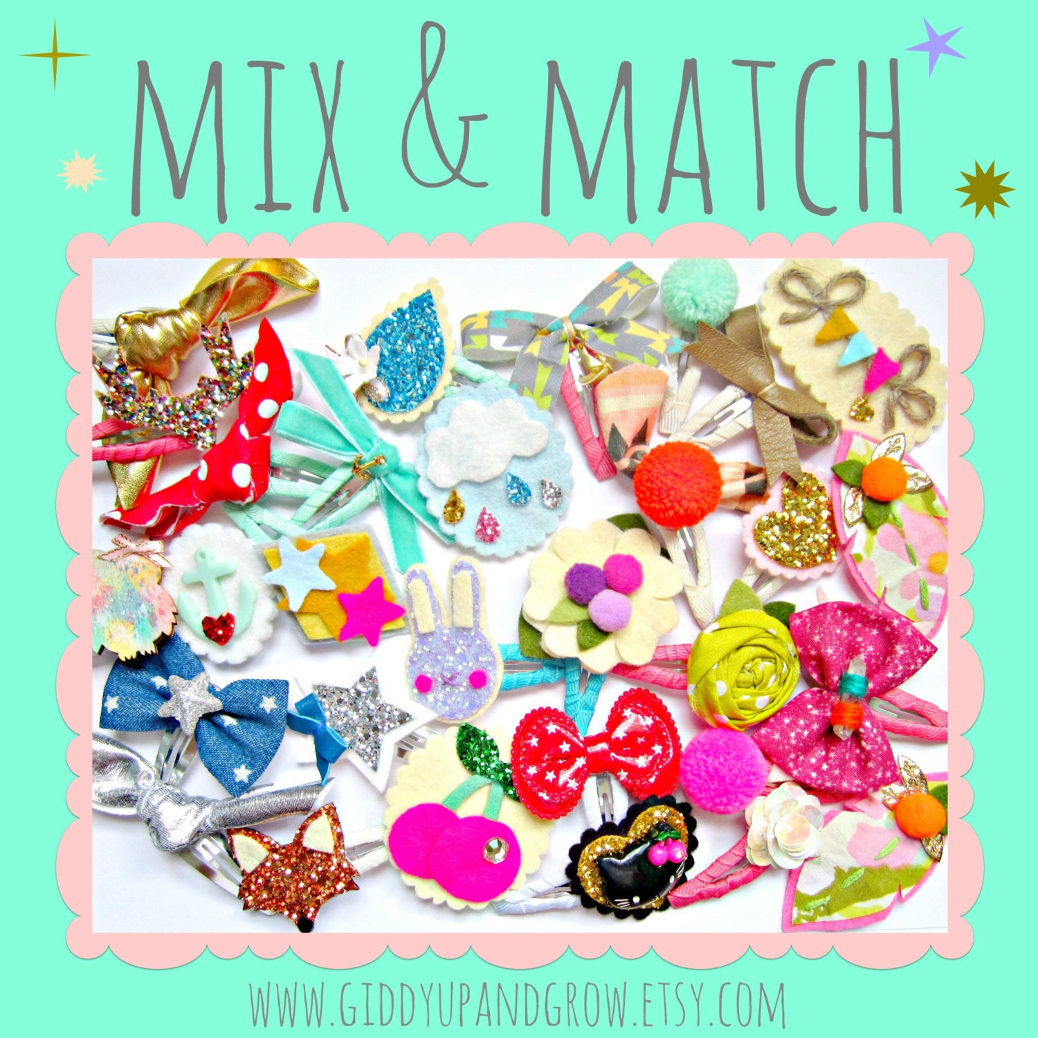 Giddy Up and Grow Hair Clips - Mix and Match Option
