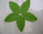 5 crochet, leaves,applique,embellishment