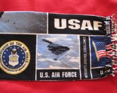 Air Force Emblems, Logos and Sayings - U.S.A.F. - Fleece Scarf
