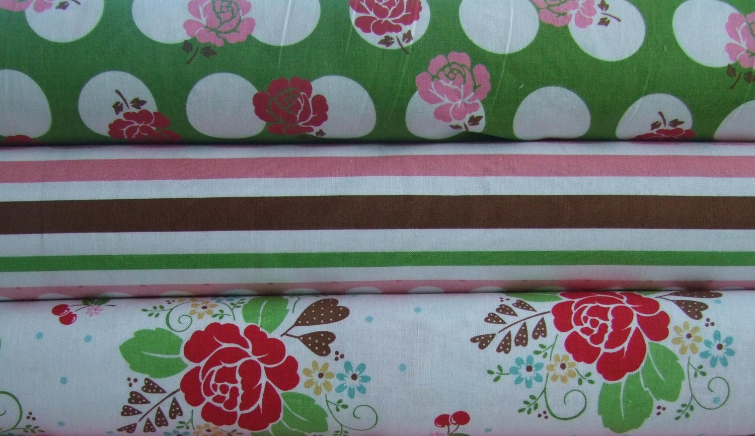 Sew Cherry Clearance Sale by Lori Holt Riley Blake Designs 3 yard Bundle Pack