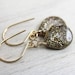 gold sparkly teardrop earrings on 14k gold fill - festive holiday earrings jewelry