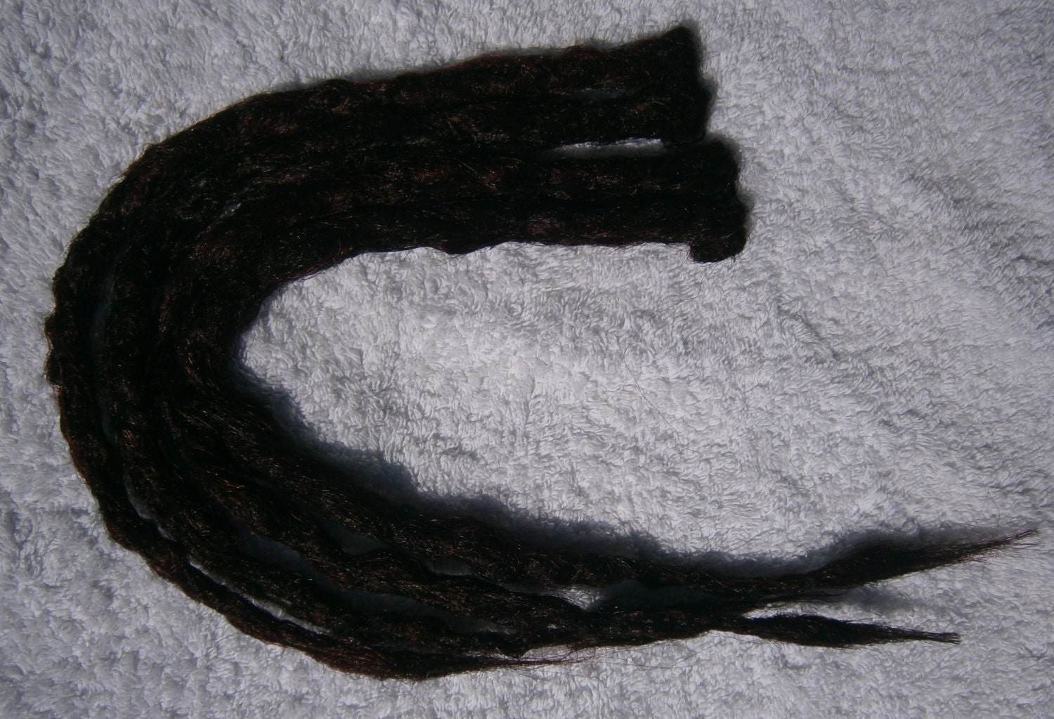 Burgundy and Black Clip in Dreads - Ready to be Shipped