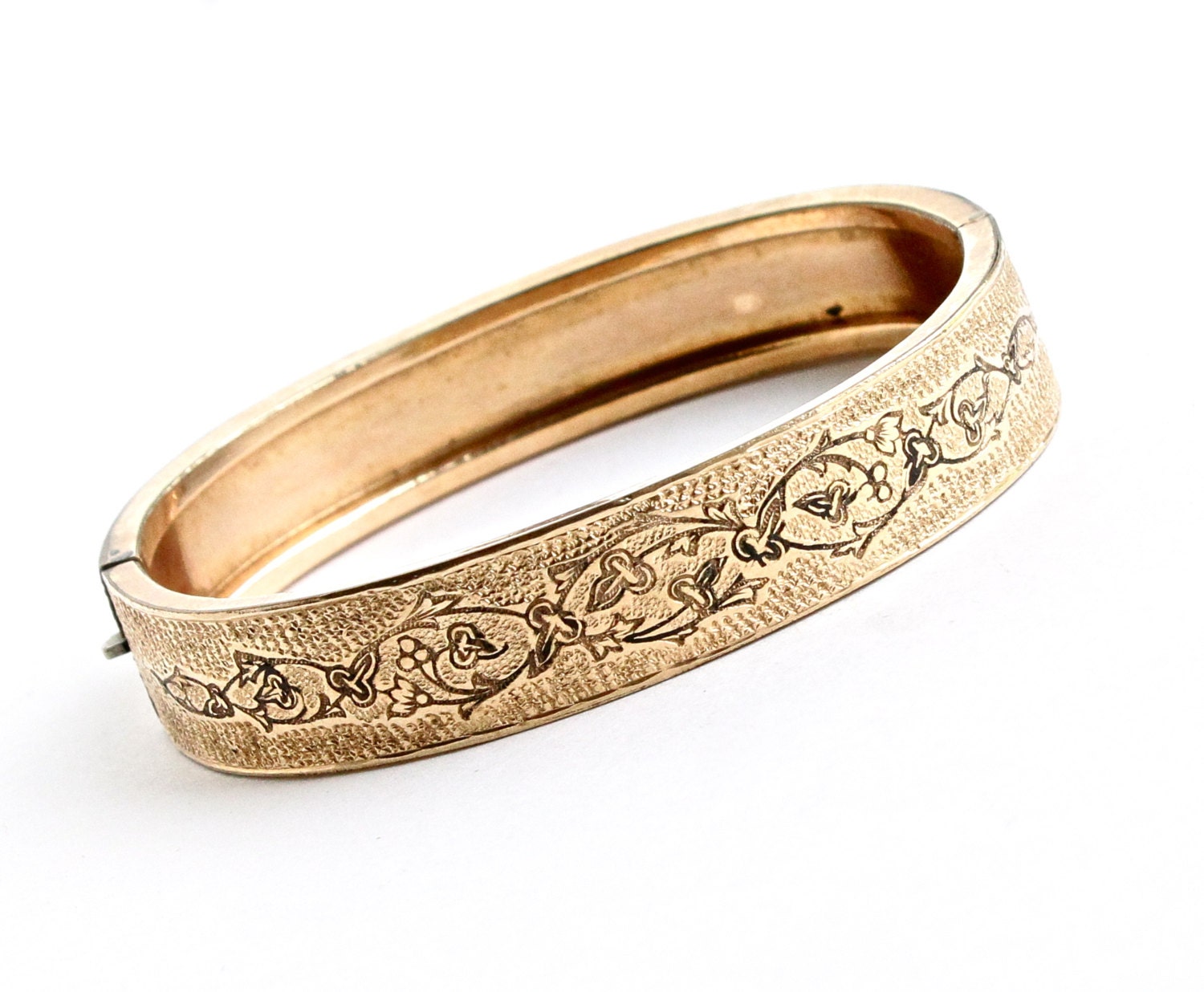 SALE Antique Gold Filled Hinged Bracelet by MaejeanVintage