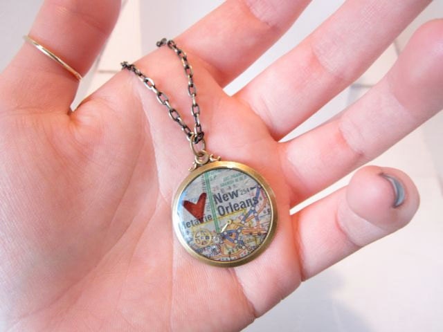 Where the Heart is New Orleans Necklace