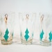 Mad Men Glasses, Blue White and Gold Diamond Design