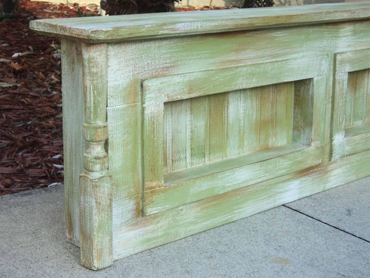 Wall Mount Rustic Full Size Or Queen Size Headboard, Mantle Style Display Shelf, YOU CHOOSE COLOR